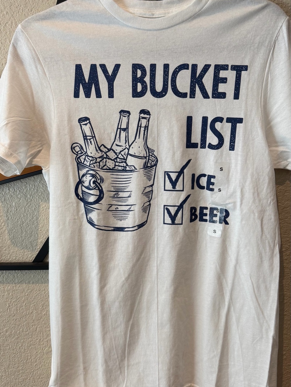 White Short-Sleeve 'My Bucket List' Graphic Tee - Navy Print
